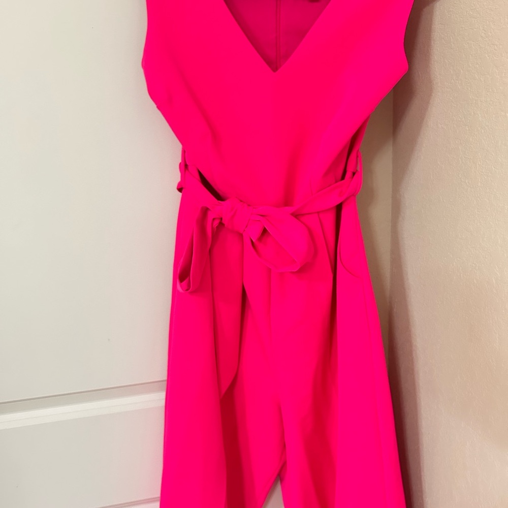 Vince Camuto Hot Pink Sleeveless Jumpsuit